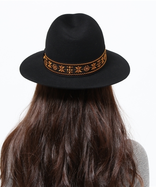 HYSTERIC GLAMOUR(ヒステリックグラマー)の「EMBROIDERY RIBBON フェルトハット(ハット・レディース・ベージュ/カーキ/ブラック・SMALL/MEDIUM)」の7枚目の写真