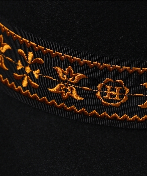 HYSTERIC GLAMOUR(ヒステリックグラマー)の「EMBROIDERY RIBBON フェルトハット(ハット・レディース・ベージュ/カーキ/ブラック・SMALL/MEDIUM)」の5枚目の写真