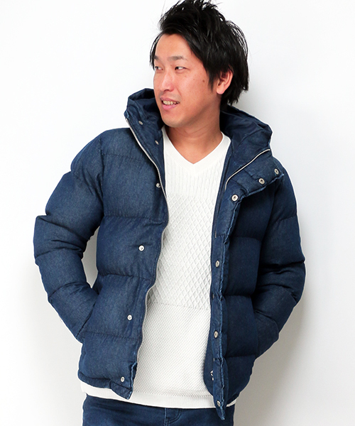 VENCEEXCHANGE（ヴァンスエクスチェンジ）の「【BITTER 1月号 掲載商品】BAデニム中綿ブルゾン           （ブルゾン・メンズ・ブルー/ダークネイビー・LARGE/MEDIUM）」の2枚目の写真