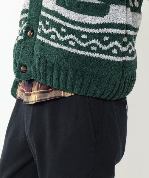 coen（コーエン）の「モールカウチンショールカーディガン（カーディガン/ボレロ・メンズ・ダークグリーン/ダークブラウン・LARGE/SMALL/X-LARGE/MEDIUM）」の14枚目の写真