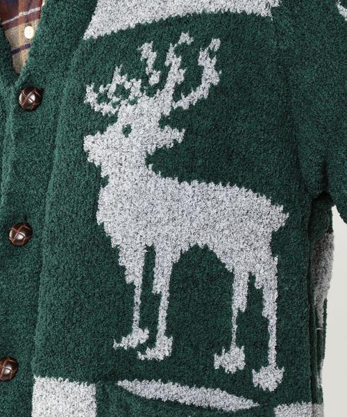 coen（コーエン）の「モールカウチンショールカーディガン（カーディガン/ボレロ・メンズ・ダークグリーン/ダークブラウン・LARGE/SMALL/X-LARGE/MEDIUM）」の16枚目の写真