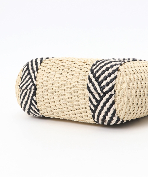 INTERPLANET（インタープラネット）の「ペーパーカゴバッグ（かごバッグ・レディース・カーキ/ベージュ・フリー）」の7枚目の写真