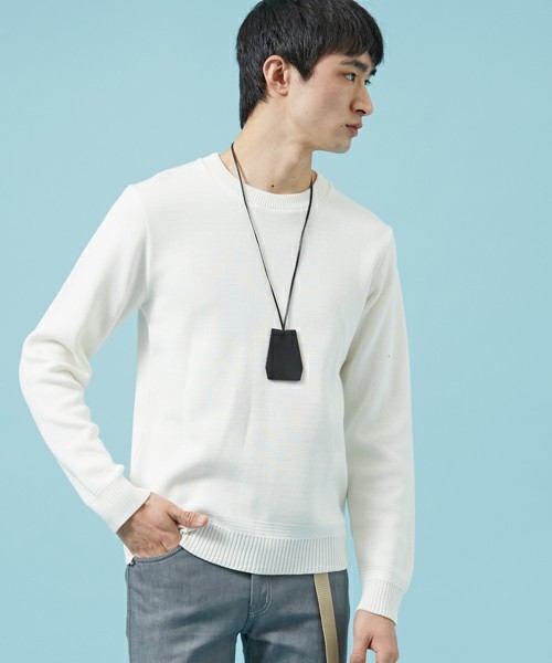 STUDIOUS（ステュディオス）の「【ZOZO限定】 STUDIOUS シンセティックレザークロシェット（ネックレス・メンズ・ブラック・FREE）」の5枚目の写真