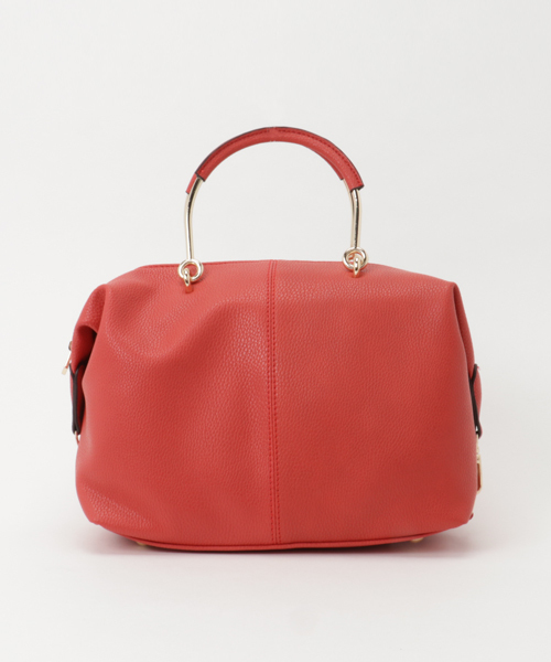 laboratory work（ラボラトリーワーク）の「メタルハンドル2WAYバック（ハンドバッグ・レディース・グレイッシュベージュ/オフホワイト/レッド・フリー）」の9枚目の写真