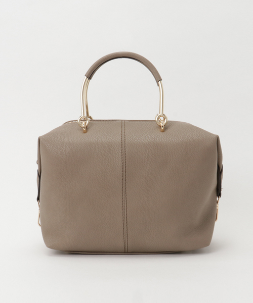 laboratory work（ラボラトリーワーク）の「メタルハンドル2WAYバック（ハンドバッグ・レディース・グレイッシュベージュ/オフホワイト/レッド・フリー）」の3枚目の写真