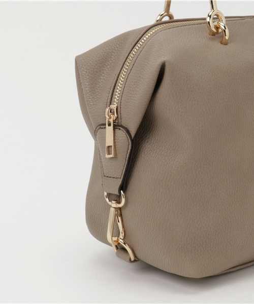 laboratory work（ラボラトリーワーク）の「メタルハンドル2WAYバック（ハンドバッグ・レディース・グレイッシュベージュ/オフホワイト/レッド・フリー）」の5枚目の写真