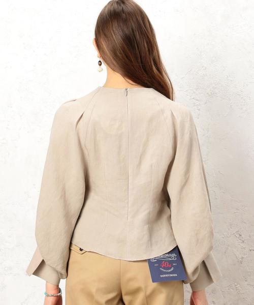 green label relaxing（グリーンレーベルリラクシング）の「★KF E&P PUFF/S CUFF POブラウス ◆（シャツ/ブラウス・レディース・ブラック/ベージュ・MEDIUM）」の12枚目の写真