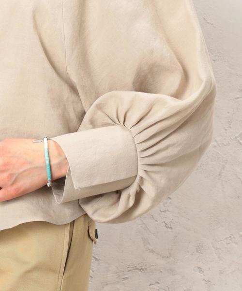 green label relaxing（グリーンレーベルリラクシング）の「★KF E&P PUFF/S CUFF POブラウス ◆（シャツ/ブラウス・レディース・ブラック/ベージュ・MEDIUM）」の8枚目の写真