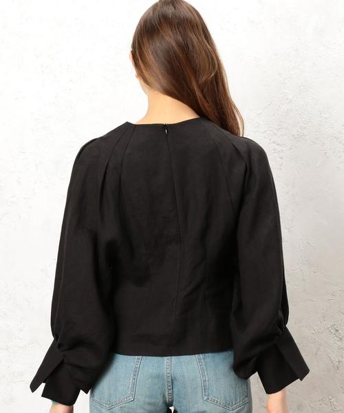 green label relaxing（グリーンレーベルリラクシング）の「★KF E&P PUFF/S CUFF POブラウス ◆（シャツ/ブラウス・レディース・ブラック/ベージュ・MEDIUM）」の3枚目の写真