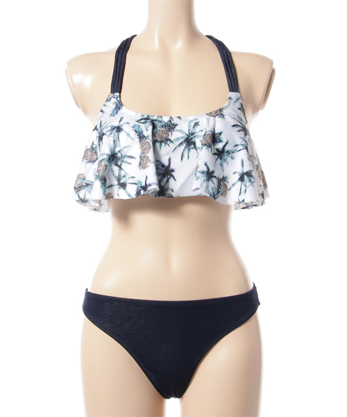 KOBE LETTUCE（コウベレタス）の「胸元フリルでボリュームUP♪[無地/パイナップル/トライバル柄]Yバックストラップフリルキャミビキニ/水着[S104]（水着・レディース・その他1/その他2/その他3/ピンク/オフホワイト/ブラック・ONE SIZE）」の17枚目の写真