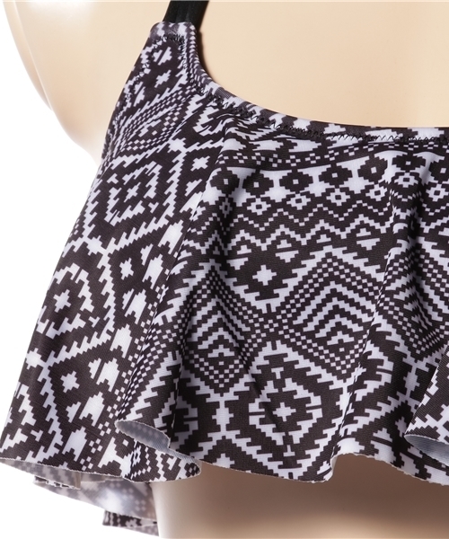 KOBE LETTUCE（コウベレタス）の「胸元フリルでボリュームUP♪[無地/パイナップル/トライバル柄]Yバックストラップフリルキャミビキニ/水着[S104]（水着・レディース・その他1/その他2/その他3/ピンク/オフホワイト/ブラック・ONE SIZE）」の8枚目の写真