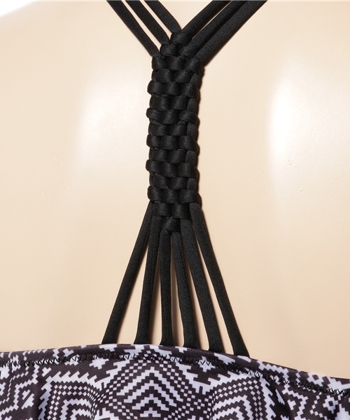 KOBE LETTUCE（コウベレタス）の「胸元フリルでボリュームUP♪[無地/パイナップル/トライバル柄]Yバックストラップフリルキャミビキニ/水着[S104]（水着・レディース・その他1/その他2/その他3/ピンク/オフホワイト/ブラック・ONE SIZE）」の10枚目の写真