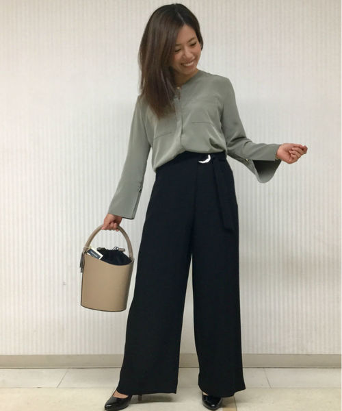 22 OCTOBRE（ヴァンドゥ－オクトーブル）の「バケツバッグ（ショルダーバッグ・レディース・ベージュ/ネイビー・FREE）」の12枚目の写真