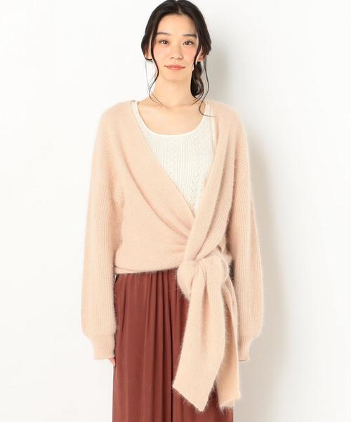Another Edition(アナザーエディション)の「アゼカシュクールニット ◆(ニット/セーター・レディース・ベージュ/ブラウン/ターコイズブルー・FREE)」の5枚目の写真