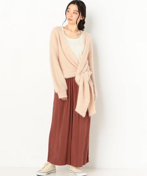 Another Edition(アナザーエディション)の「アゼカシュクールニット ◆(ニット/セーター・レディース・ベージュ/ブラウン/ターコイズブルー・FREE)」の13枚目の写真