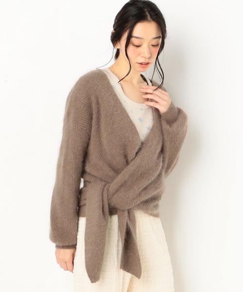 Another Edition(アナザーエディション)の「アゼカシュクールニット ◆(ニット/セーター・レディース・ベージュ/ブラウン/ターコイズブルー・FREE)」の9枚目の写真
