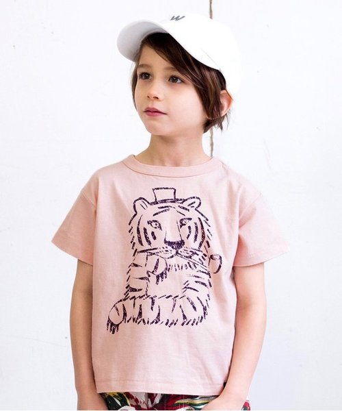 BREEZE（ブリーズ）の「ネット限定4色2柄どうぶつTシャツ（Tシャツ/カットソー・キッズ・キャメル/クリーム/グリーン/サーモンピンク・140/80/110/130/100/120/90/95）」の4枚目の写真
