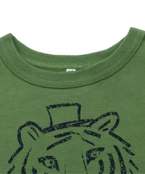 BREEZE（ブリーズ）の「ネット限定4色2柄どうぶつTシャツ（Tシャツ/カットソー・キッズ・キャメル/クリーム/グリーン/サーモンピンク・140/80/110/130/100/120/90/95）」の7枚目の写真