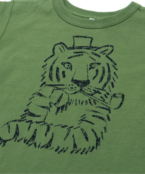 BREEZE（ブリーズ）の「ネット限定4色2柄どうぶつTシャツ（Tシャツ/カットソー・キッズ・キャメル/クリーム/グリーン/サーモンピンク・140/80/110/130/100/120/90/95）」の6枚目の写真