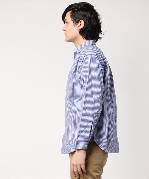 CIAOPANIC（チャオパニック）の「ストライプギャザーシャツ（シャツ/ブラウス・メンズ・ネイビー/イエロー/ブルー・SMALL/MEDIUM/LARGE）」の17枚目の写真