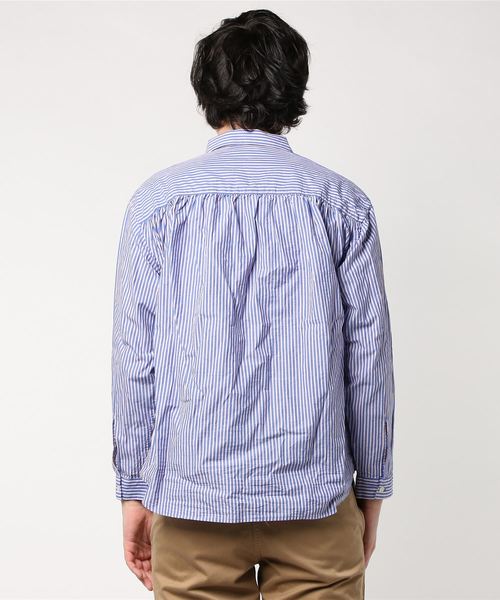 CIAOPANIC（チャオパニック）の「ストライプギャザーシャツ（シャツ/ブラウス・メンズ・ネイビー/イエロー/ブルー・SMALL/MEDIUM/LARGE）」の18枚目の写真