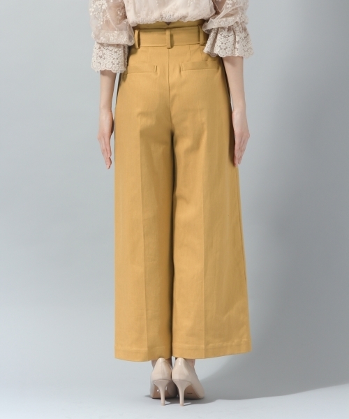 Andemiu（アンデミュウ）の「ハイライズチノワイドパンツ784643（その他パンツ・レディース・ベージュ/カーキ/イエロー・SMALL/MEDIUM）」の10枚目の写真