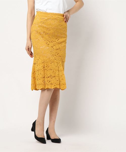 Liesse（リエス）の「ラッセルレースマーメイドスカート（スカート・レディース・イエロー/ネイビー・L/M/S）」の5枚目の写真