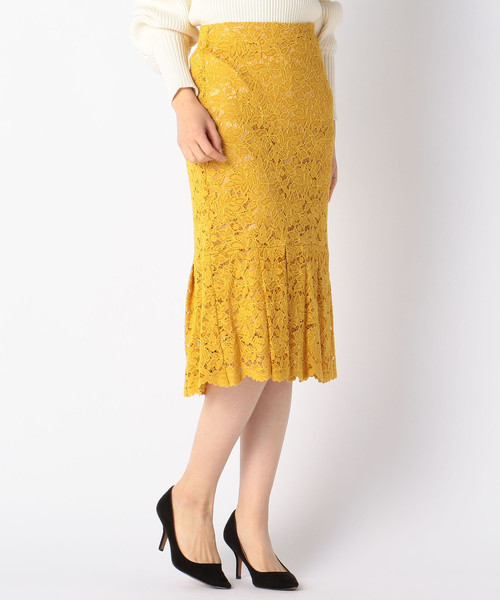 Liesse（リエス）の「ラッセルレースマーメイドスカート（スカート・レディース・イエロー/ネイビー・L/M/S）」の4枚目の写真