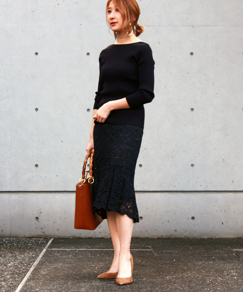 Liesse（リエス）の「ラッセルレースマーメイドスカート（スカート・レディース・イエロー/ネイビー・L/M/S）」の14枚目の写真