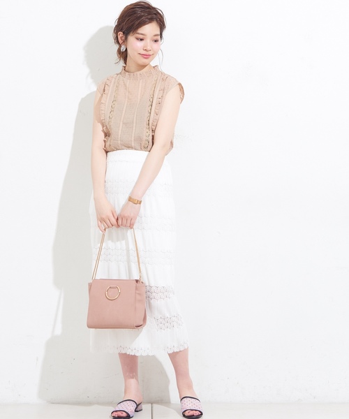 natural couture(ナチュラルクチュール)の「波波柄ロングゆるタイト(スカート・レディース・オフホワイト/ブラック/ミント・FREE)」の20枚目の写真