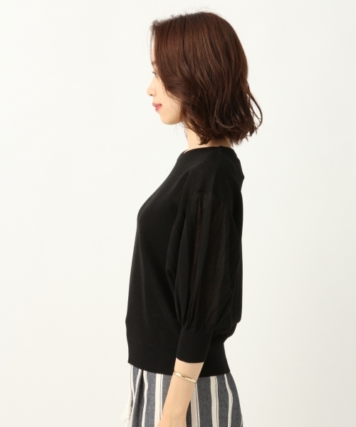 A part by（アパートバイ）の「16GRyPoシースルーBN6S　798506（ニット/セーター・レディース・ライトグレー/ブラック/ベージュ・FREE）」の7枚目の写真