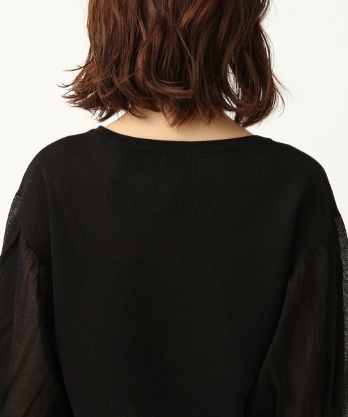 A part by（アパートバイ）の「16GRyPoシースルーBN6S　798506（ニット/セーター・レディース・ライトグレー/ブラック/ベージュ・FREE）」の13枚目の写真