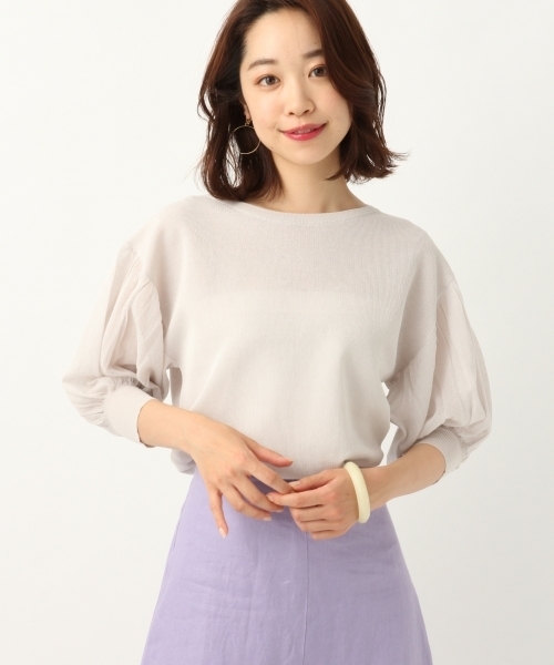 A part by（アパートバイ）の「16GRyPoシースルーBN6S　798506（ニット/セーター・レディース・ライトグレー/ブラック/ベージュ・FREE）」の17枚目の写真