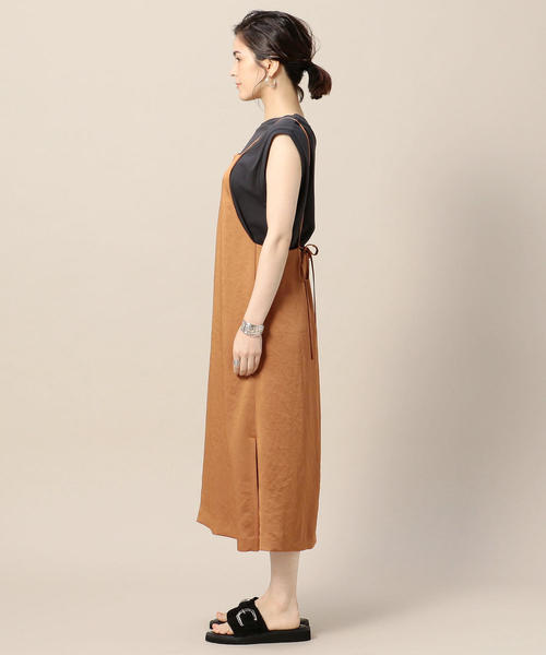 BEAUTY&YOUTH UNITED ARROWS（ビューティーアンドユースユナイテッドアローズ）の「BY サテンキャミソールワンピース -手洗い可能- ◆（ワンピース・レディース・ブラウン/ワインレッド/ブラック・FREE）」の9枚目の写真