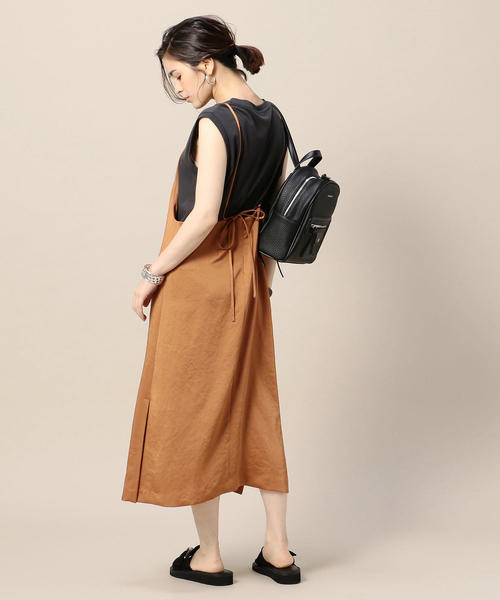 BEAUTY&YOUTH UNITED ARROWS（ビューティーアンドユースユナイテッドアローズ）の「BY サテンキャミソールワンピース -手洗い可能- ◆（ワンピース・レディース・ブラウン/ワインレッド/ブラック・FREE）」の19枚目の写真