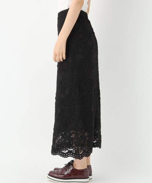 GLOBAL WORK（グローバルワーク）の「レースナロースカート/808102（スカート・レディース・ブラック/ベージュ/カーキ・MEDIUM/LARGE）」の8枚目の写真