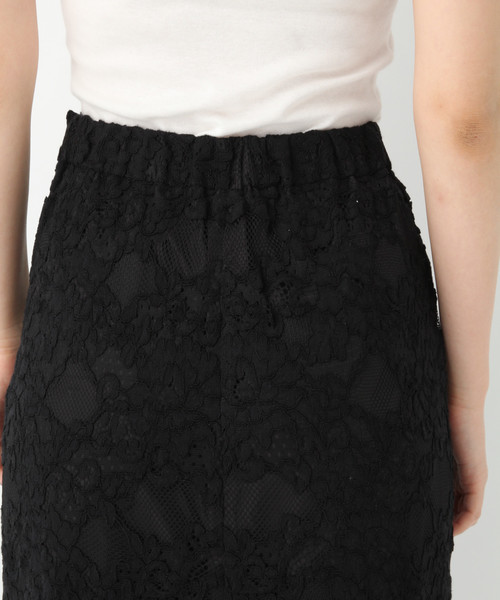 GLOBAL WORK（グローバルワーク）の「レースナロースカート/808102（スカート・レディース・ブラック/ベージュ/カーキ・MEDIUM/LARGE）」の10枚目の写真