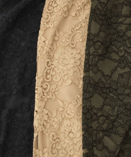 GLOBAL WORK（グローバルワーク）の「レースナロースカート/808102（スカート・レディース・ブラック/ベージュ/カーキ・MEDIUM/LARGE）」の4枚目の写真