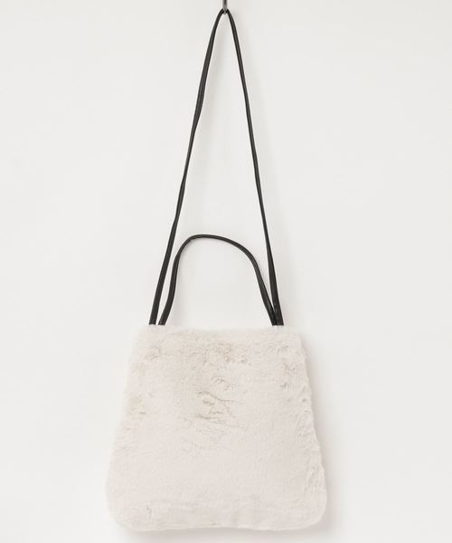KOBE LETTUCE（コウベレタス）の「ボア＆エコファー2wayショルダーバッグ（ショルダーバッグ・レディース・ブラック/ベージュ/グレー/ピンク/アイボリー/ホワイト系その他/レオパード/ブラウン系その他・FREE）」の16枚目の写真