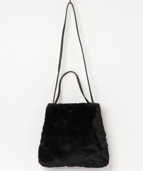 KOBE LETTUCE（コウベレタス）の「ボア＆エコファー2wayショルダーバッグ（ショルダーバッグ・レディース・ブラック/ベージュ/グレー/ピンク/アイボリー/ホワイト系その他/レオパード/ブラウン系その他・FREE）」の17枚目の写真