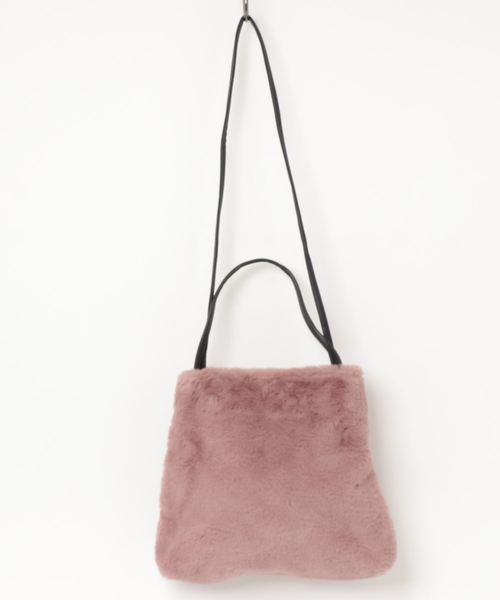 KOBE LETTUCE（コウベレタス）の「ボア＆エコファー2wayショルダーバッグ（ショルダーバッグ・レディース・ブラック/ベージュ/グレー/ピンク/アイボリー/ホワイト系その他/レオパード/ブラウン系その他・FREE）」の19枚目の写真