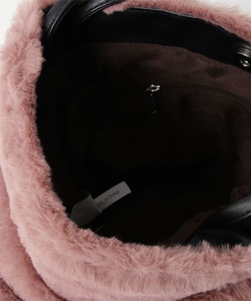 KOBE LETTUCE（コウベレタス）の「ボア＆エコファー2wayショルダーバッグ（ショルダーバッグ・レディース・ブラック/ベージュ/グレー/ピンク/アイボリー/ホワイト系その他/レオパード/ブラウン系その他・FREE）」の11枚目の写真