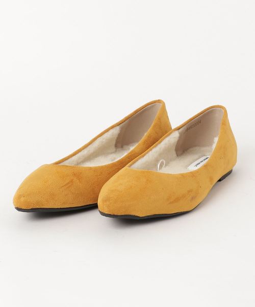 AMERICAN HOLIC（アメリカンホリック）の「ボアフラットポインテッドパンプス（パンプス・レディース・マスタード/ダークネイビー/ピンク/グレー・S/M/L）」の4枚目の写真