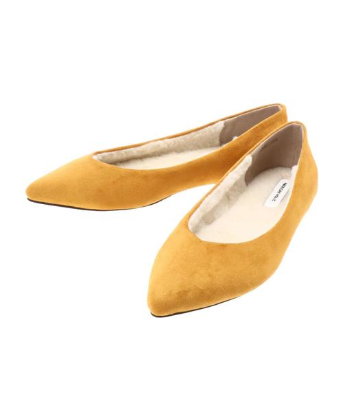 AMERICAN HOLIC（アメリカンホリック）の「ボアフラットポインテッドパンプス（パンプス・レディース・マスタード/ダークネイビー/ピンク/グレー・S/M/L）」の7枚目の写真