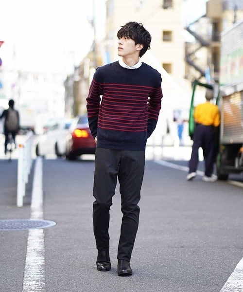 MK MICHEL KLEIN HOMME （エムケーミッシェルクランオム）の「ニット（ハーフミラノ）（ニット/セーター・メンズ・ホワイト/ブラック/ネイビー・46/48/40/51）」の4枚目の写真