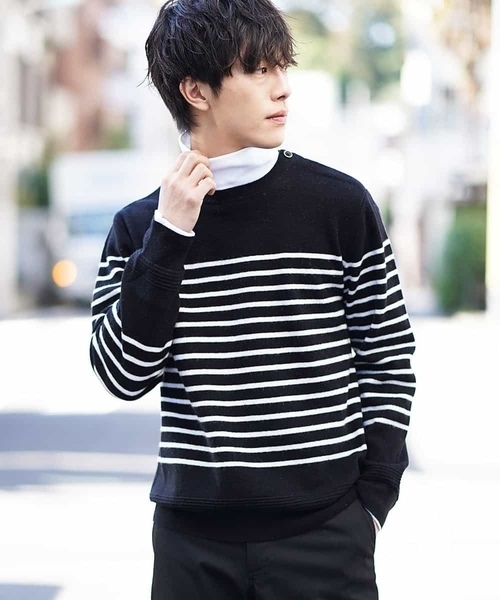 MK MICHEL KLEIN HOMME （エムケーミッシェルクランオム）の「ニット（ハーフミラノ）（ニット/セーター・メンズ・ホワイト/ブラック/ネイビー・46/48/40/51）」の12枚目の写真