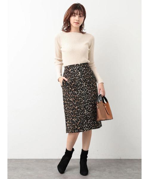 YECCA VECCA（イェッカヴェッカ）の「・レオパードZipスカート（スカート・レディース・ベージュ/ブルー・FREE）」の7枚目の写真