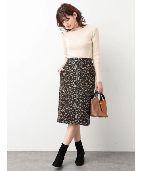 YECCA VECCA（イェッカヴェッカ）の「・レオパードZipスカート（スカート・レディース・ベージュ/ブルー・FREE）」の8枚目の写真