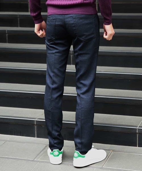MICHEL KLEIN HOMME (ミッシェルクランオム)の「パンツ(FORMOZAバーズアイ スラックス)(その他パンツ・メンズ・チャコールグレー/ネイビー/グレー・46/48)」の9枚目の写真