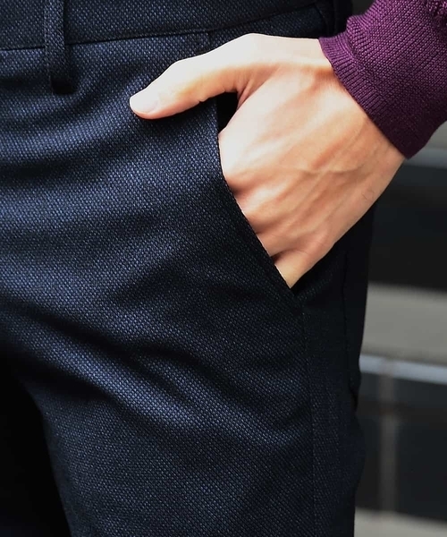 MICHEL KLEIN HOMME (ミッシェルクランオム)の「パンツ(FORMOZAバーズアイ スラックス)(その他パンツ・メンズ・チャコールグレー/ネイビー/グレー・46/48)」の12枚目の写真